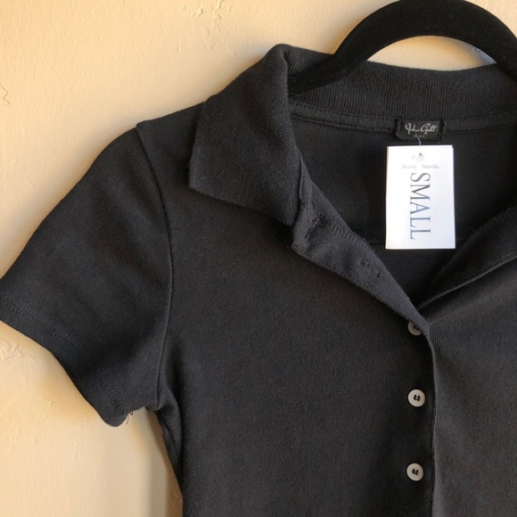 ❌SOLD❌ Brandy Melville Caroline Black Top - Picture 2 of 4